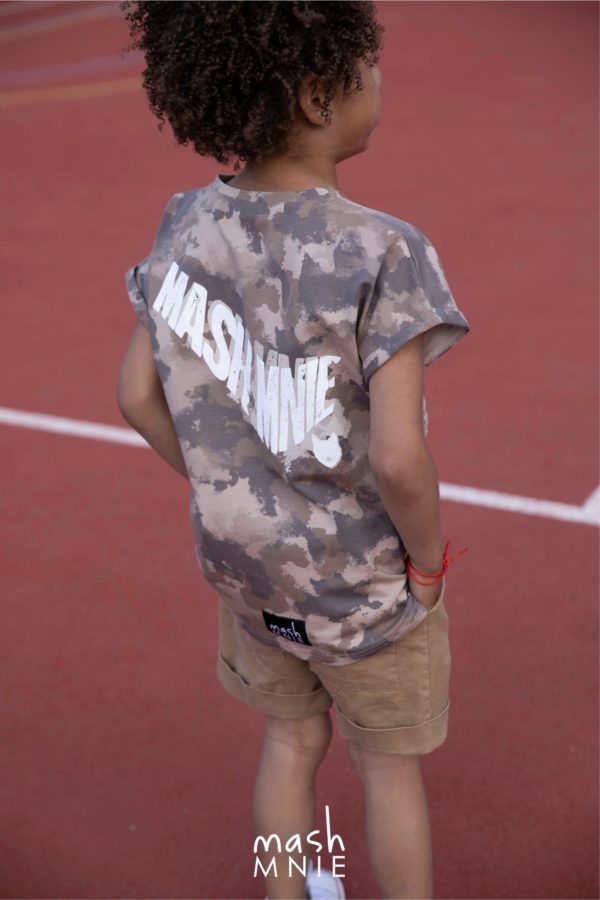 T-shirt dla chłopca moro beżowe MashMnie