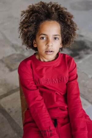 Bluza dla chłopca czerwona z haftem 3D MashMnie