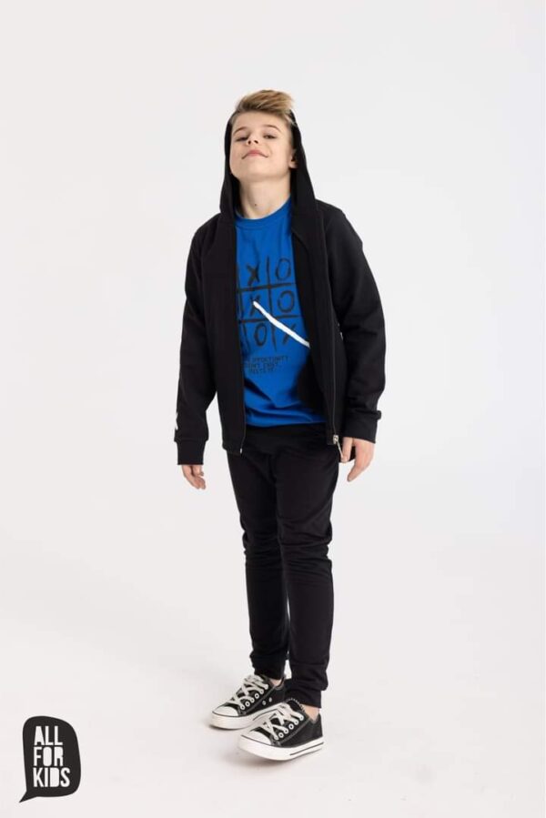 Bluza rozpinana dla chłopca O/X czarna All For Kids