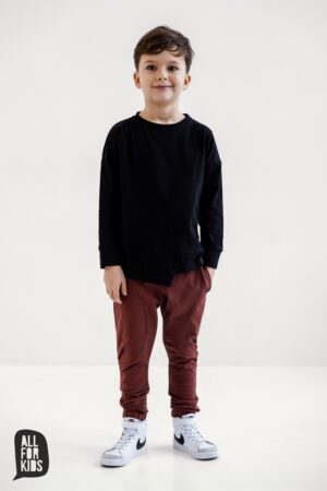 Spodnie dla chłopca bawełniane ceglane All For Kids