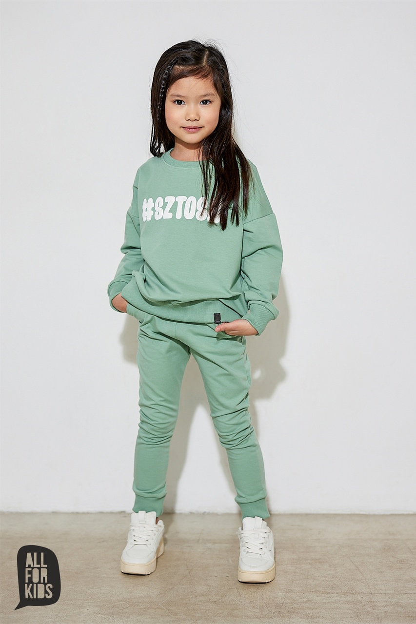 Dres Bawełniany Miętowy #Sztosik All For Kids Dres Bawełniany Miętowy #Sztosik All For Kids