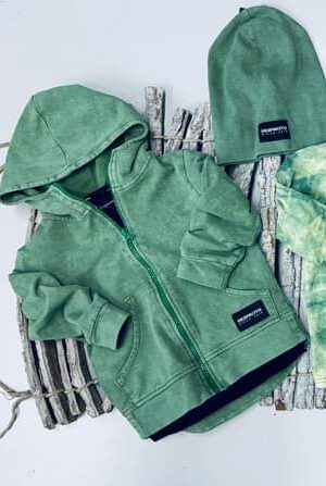 Bluza rozpinana chłopięca Vintage zielona Despacito
