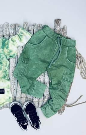 Spodnie dla chłopca Vintage zielone Despacito