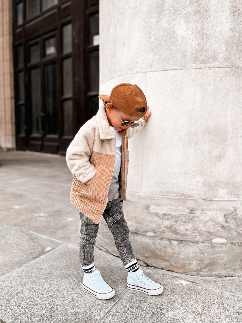 Kurtka Dla Chłopca Przejściowa ze Sztruksu Olive NUNU Kurtka Dla Chłopca Przejściowa ze Sztruksu Olive NUNU