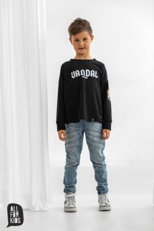 Spodnie Chłopięce Denim Grafitowe All For Kids