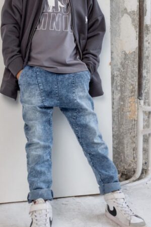 Spodnie Chłopięce Luźny Krój Jeans MashMnie