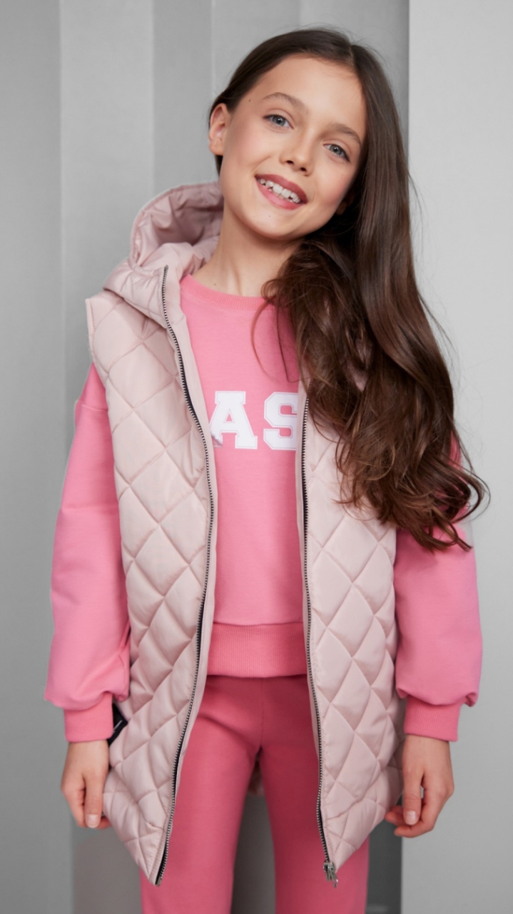 Kamizelka Pikowana Różowa MashMnie Kamizelka Pikowana Różowa MashMnie