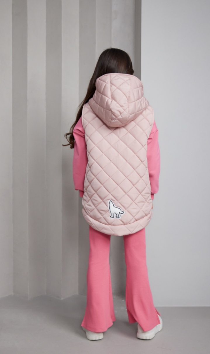 Kamizelka Pikowana Różowa MashMnie Kamizelka Pikowana Różowa MashMnie