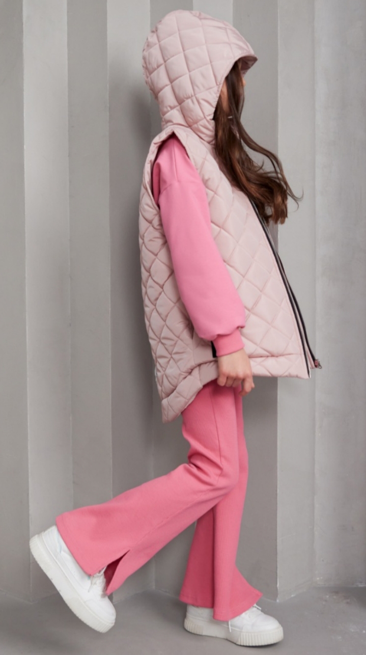 Kamizelka Pikowana Różowa MashMnie Kamizelka Pikowana Różowa MashMnie