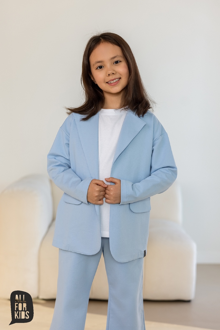 Garnitur Dla Dziewczynki z Szerokimi Spodniami Beżowy AFK Garnitur Dla Dziewczynki z Szerokimi Spodniami Beżowy AFK