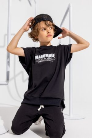 Bezrękawnik Chłopięcy Czarny Feel the Wild Mash Mnie