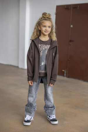 Bluza Rozpinana z Kapturem Brązowa BtS MashMnie