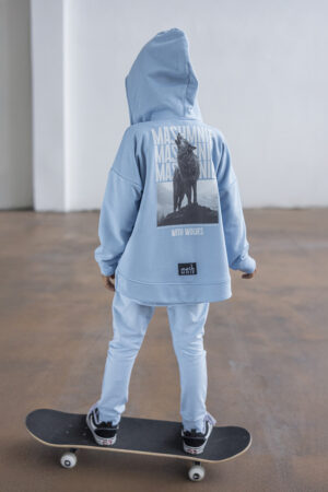 Bluza na Suwak z Kapturem Błękitna BtS MashMnie