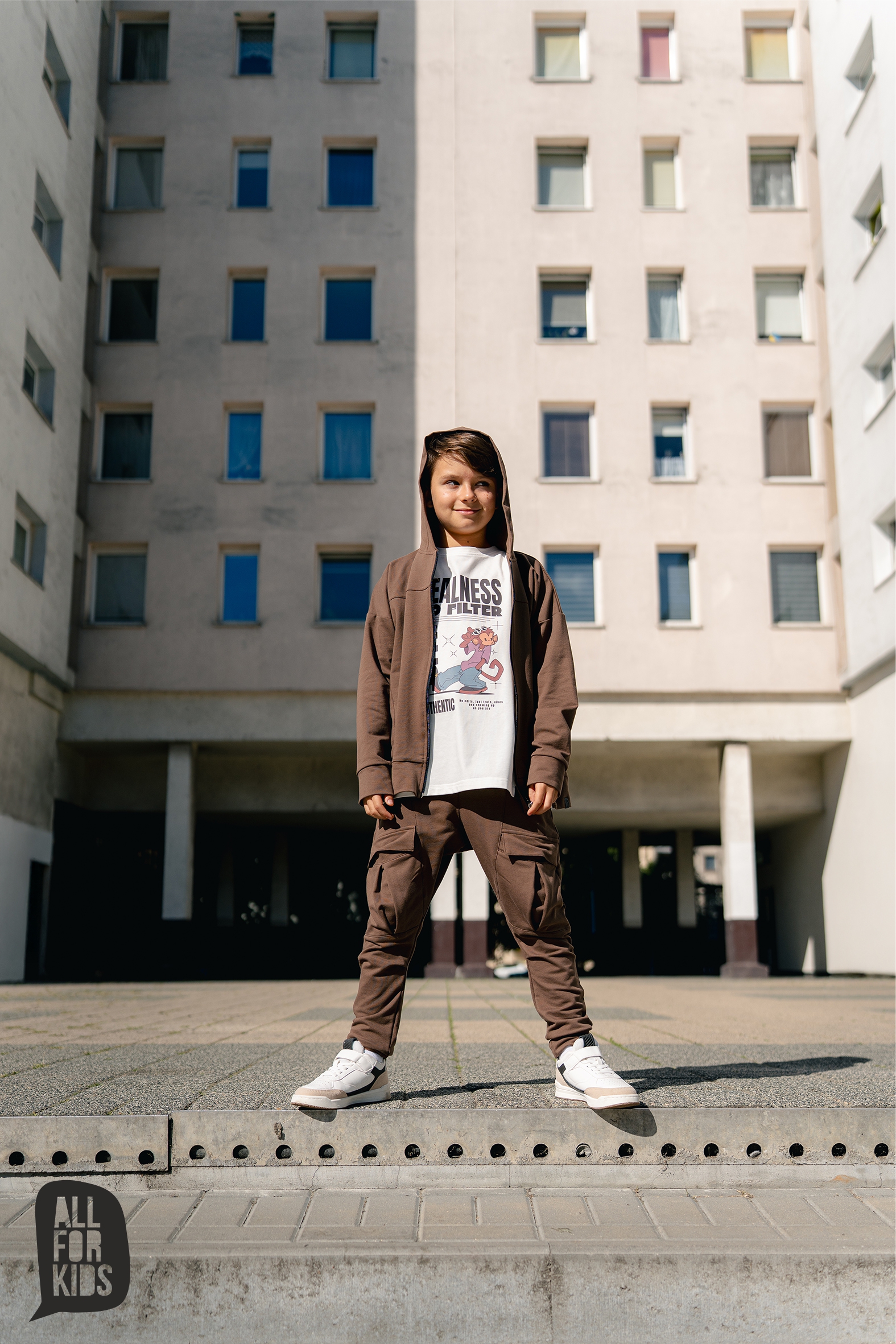 Bojówki Chłopięce Brązowe BTS All For Kids Bojówki Chłopięce Brązowe BTS All For Kids