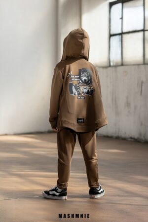 Bluza Rozpinana z Wilkiem Zielona AW25 Mash Mnie