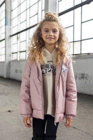 Kurtka Zimowa dla Dziewczynki Różowa MashMnie