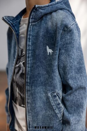 Bluza Rozpinana z Wilkiem Blue Jeans AW25 Mash Mnie
