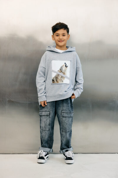 Bluza z Kapturem Kangurka Szara Drop1/26 Mash Mnie