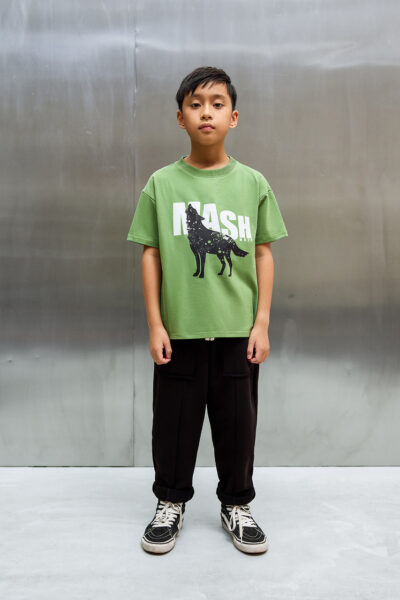 T-shirt Bawełniany Back to School AW26 Zielony MashMnie