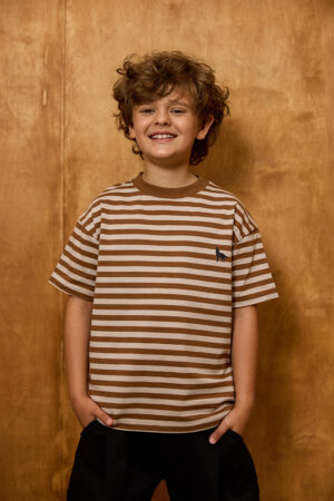 T-shirt Bawełniany Back to School w Paski AW26 MashMnie